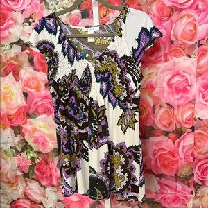 Grace Multicolor Paisley Blouse $8